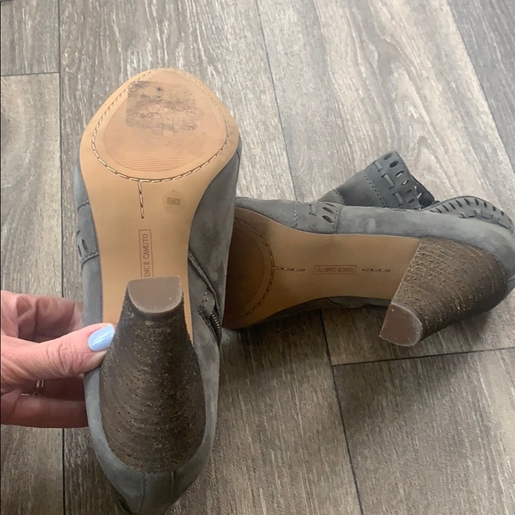 Vince Camuto Gray Suede Booties - Picture 5 of 6